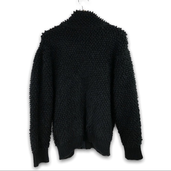 NWT - Treasure & Bond - Black Loop Knit Zip Jacket - M - Picture 3 of 8